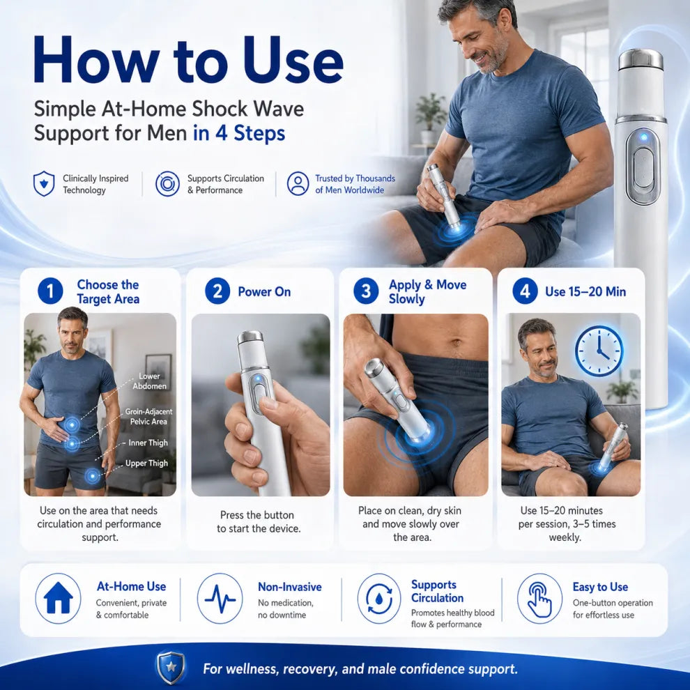 2026 New Advanced Acoustic Shockwave Therapy Device | Male Wellness & Muscle‑Joint Pain Relief