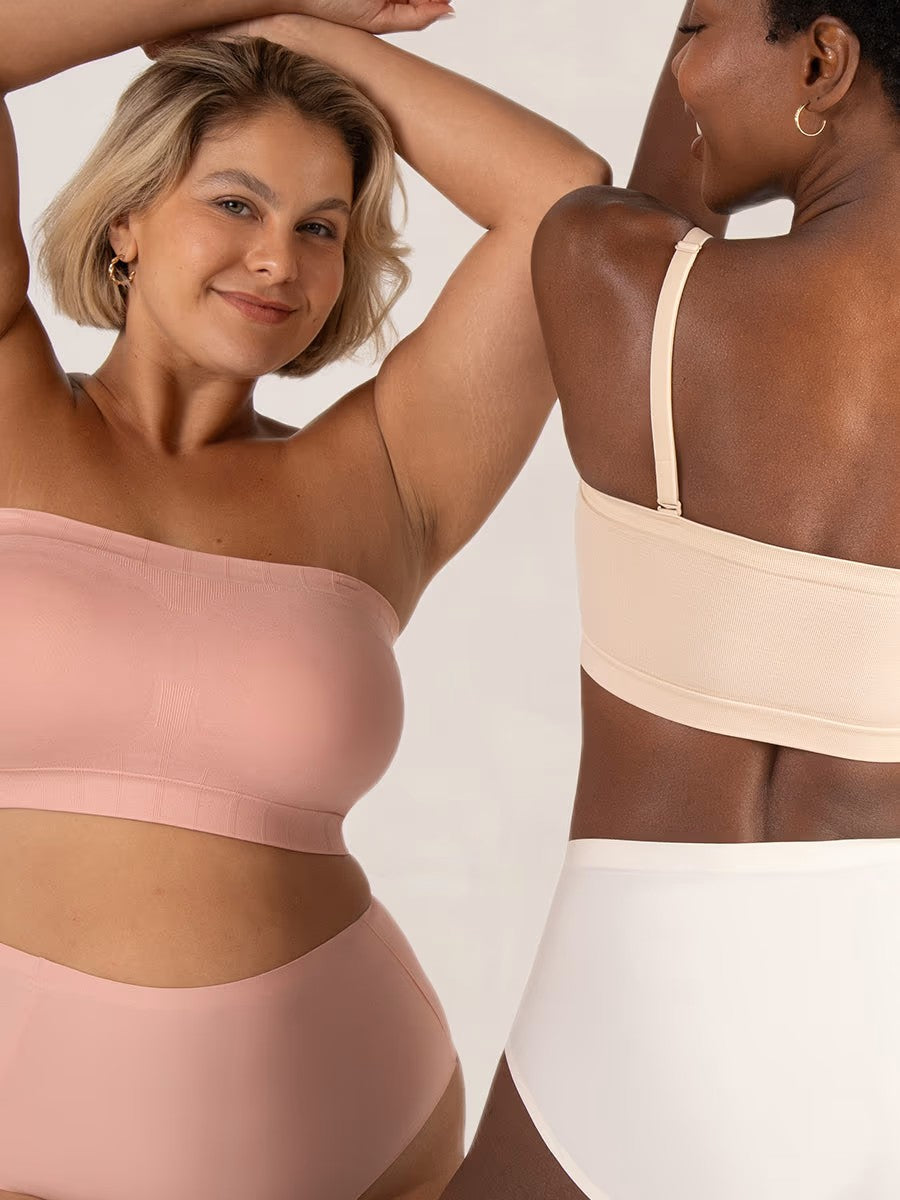 ⛱️Last Day Special Price $23.99!!🤩🔥Convertible Strapless Bandeau Bra with Wireless Comfort, Anti-Slip Grip & Removable Straps