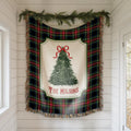 Personalized Christmas Blanket, Custom Family Name Blanket, Christmas Decoration Gift 685981 WFD