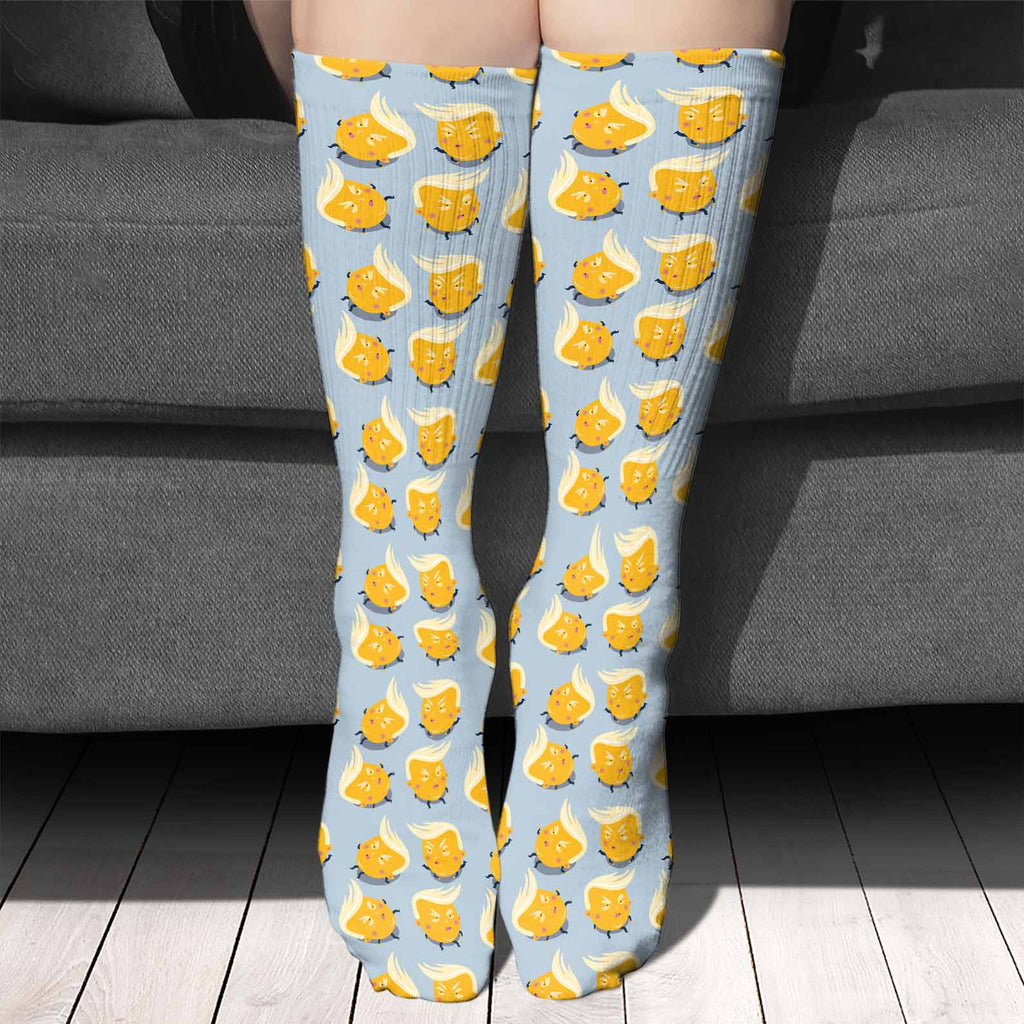 Funny Cartoon Trump Socks, Trumpy Tanty Political Gag Gift 686289