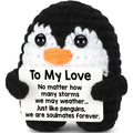 Positive Crochet Penguin, Personalized Crochet Penguin, Gift for Him, Gift For Her, Handmade Crochet Penguin 683934