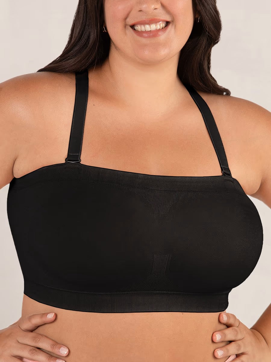 ⛱️Last Day Special Price $23.99!!🤩🔥Convertible Strapless Bandeau Bra with Wireless Comfort, Anti-Slip Grip & Removable Straps