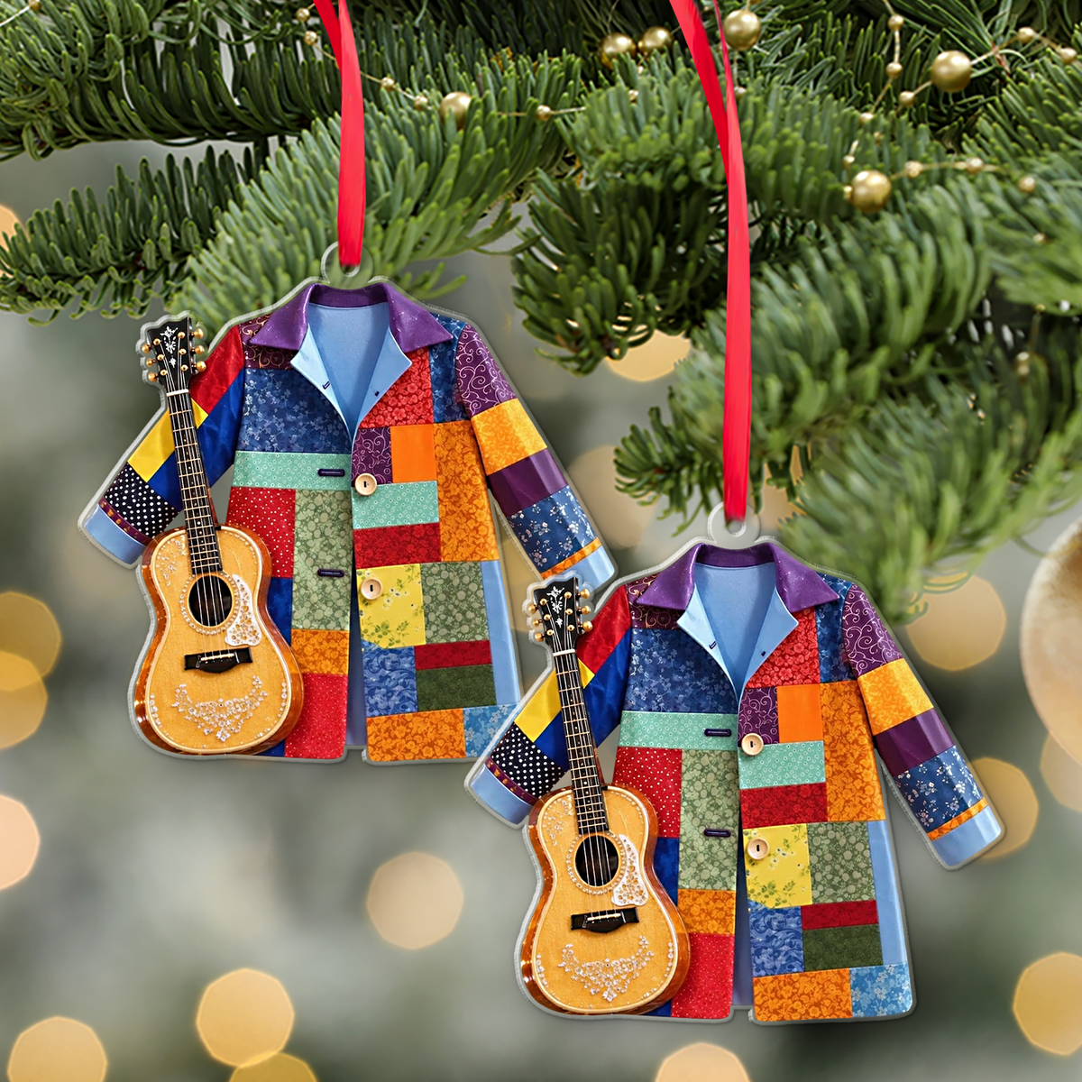 Dolly Parton Coat Of Many Colors Acrylic Ornament, Quilt Coat Christmas Decor, Dolly Parton Fan Gift 686173