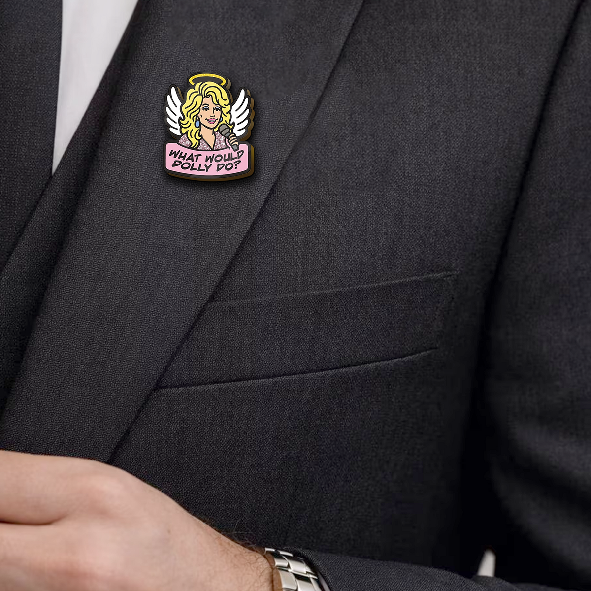 Dolly Parton Angel Lapel Pin, Country Music Memorial Pins, Dolly Parton Fan Gift 686145