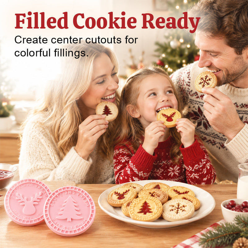 🍪Set di stampi per biscotti 3D natalizi con ripieno