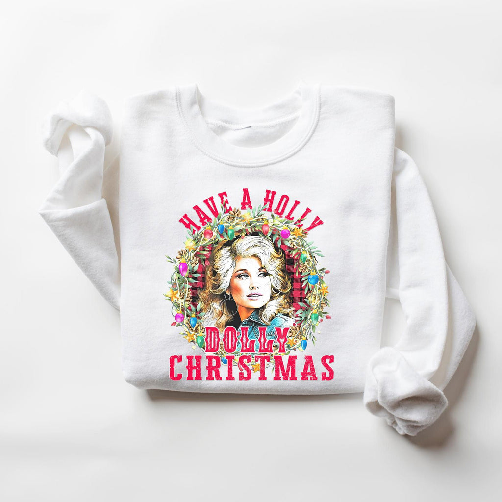 Have A Holly Dolly Christmas Bright Sweater | Dolly Parton Memorial Holiday Sweatshirt | Country Music Legend Tee 686087