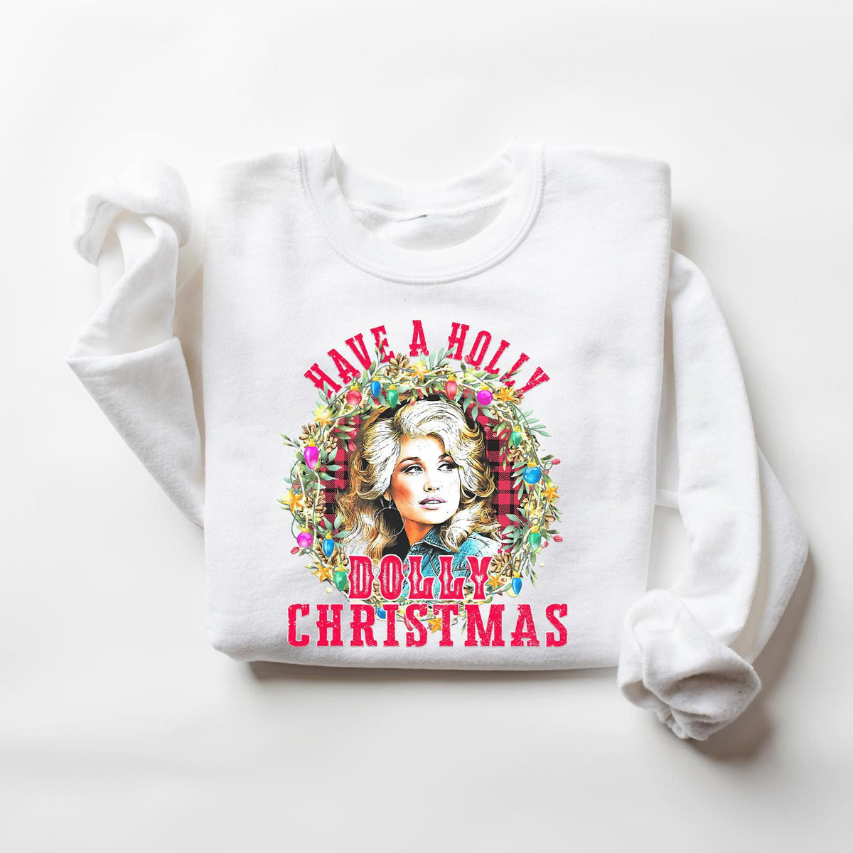 Have A Holly Dolly Christmas Bright Sweater | Dolly Parton Memorial Holiday Sweatshirt | Country Music Legend Tee 686087
