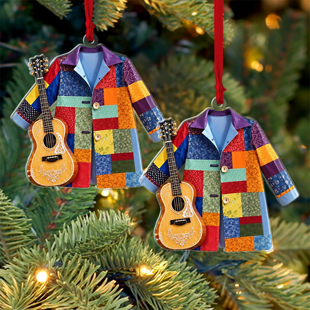 Dolly Parton Coat Of Many Colors Acrylic Ornament, Quilt Coat Christmas Decor, Dolly Parton Fan Gift 686173