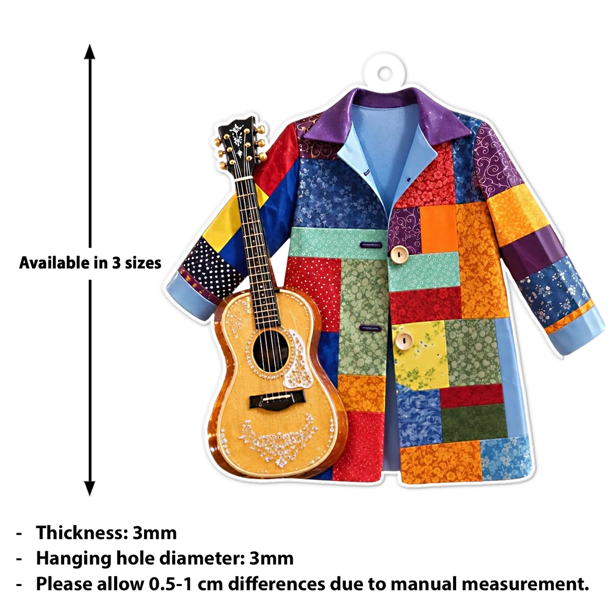 Dolly Parton Coat Of Many Colors Acrylic Ornament, Quilt Coat Christmas Decor, Dolly Parton Fan Gift 686173