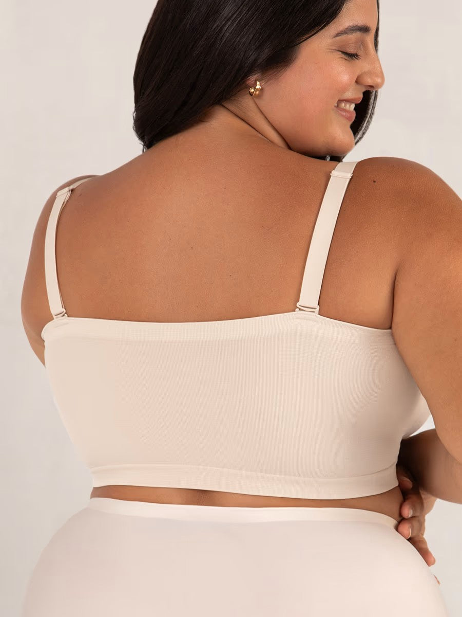 ⛱️Last Day Special Price $23.99!!🤩🔥Convertible Strapless Bandeau Bra with Wireless Comfort, Anti-Slip Grip & Removable Straps