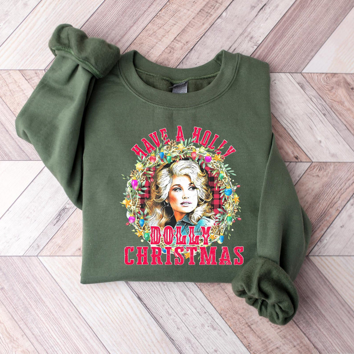Have A Holly Dolly Christmas Bright Sweater | Dolly Parton Memorial Holiday Sweatshirt | Country Music Legend Tee 686087