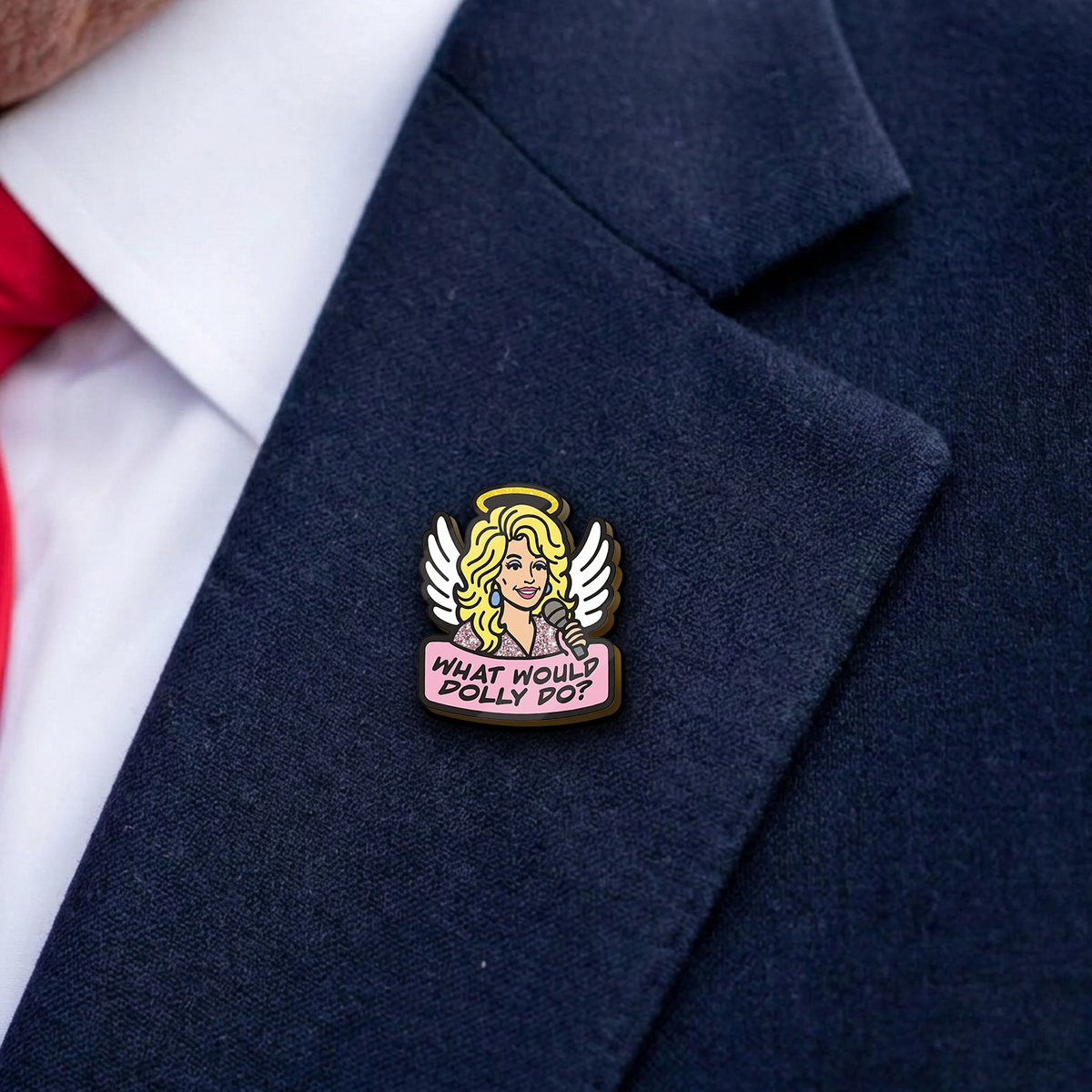 Dolly Parton Angel Lapel Pin, Country Music Memorial Pins, Dolly Parton Fan Gift 686145