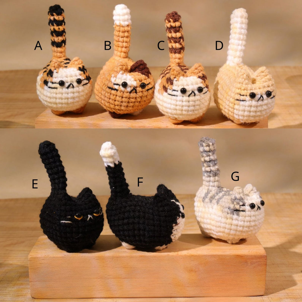Crochet Mini Cat Keychain, Crochet Cat Stuffed Animal, Cute Gift for Cat Lovers 683933