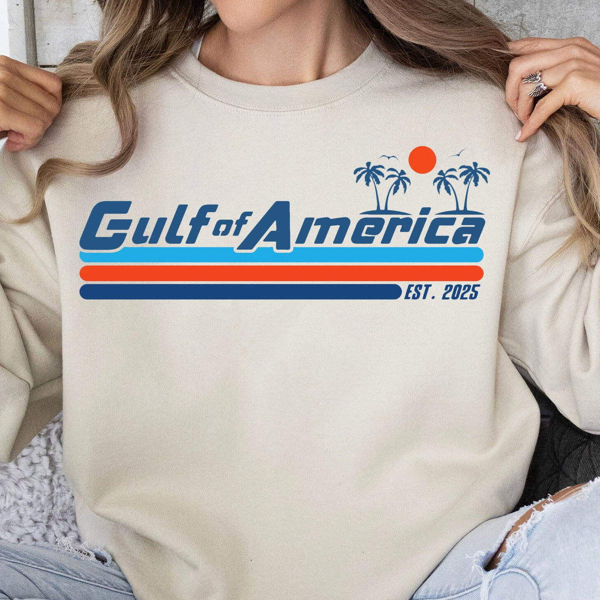 Gulf of America Est 2025, America Patriotic Vintage Sweatshirt, America Gulf Coast Bright Shirt 682038 - GOP