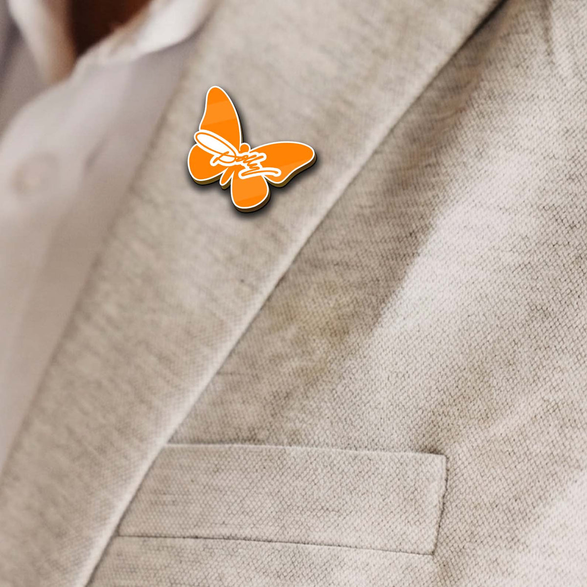 Dolly Orange Butterfly Lapel Pin, Country Music Memorial Pins, Dolly Parton Fan Gift 686125