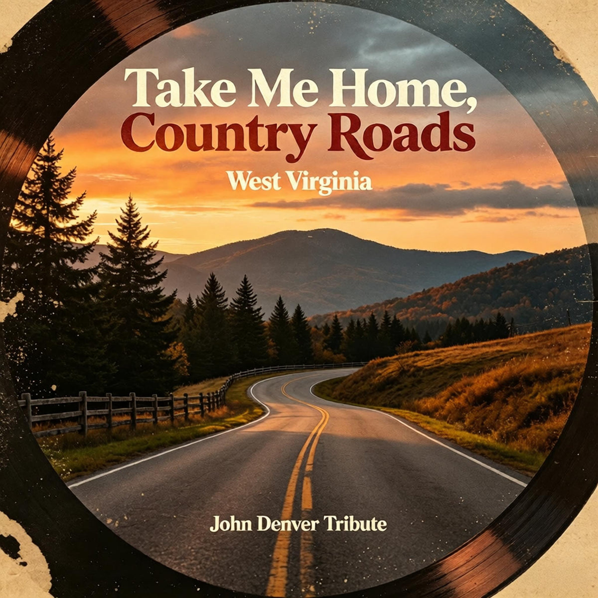 🖤 **Country Roads Vintage Embroidered Memorial Cap | John Denver Tribute Collection----A Tribute to The Roads That Always Lead Us Home**