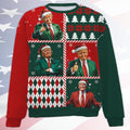 Jolly Trump Christmas Ugly Sweater, Funny Trump Santa Christmas All-Over-Printed Sweatshirt 683469 - GOP