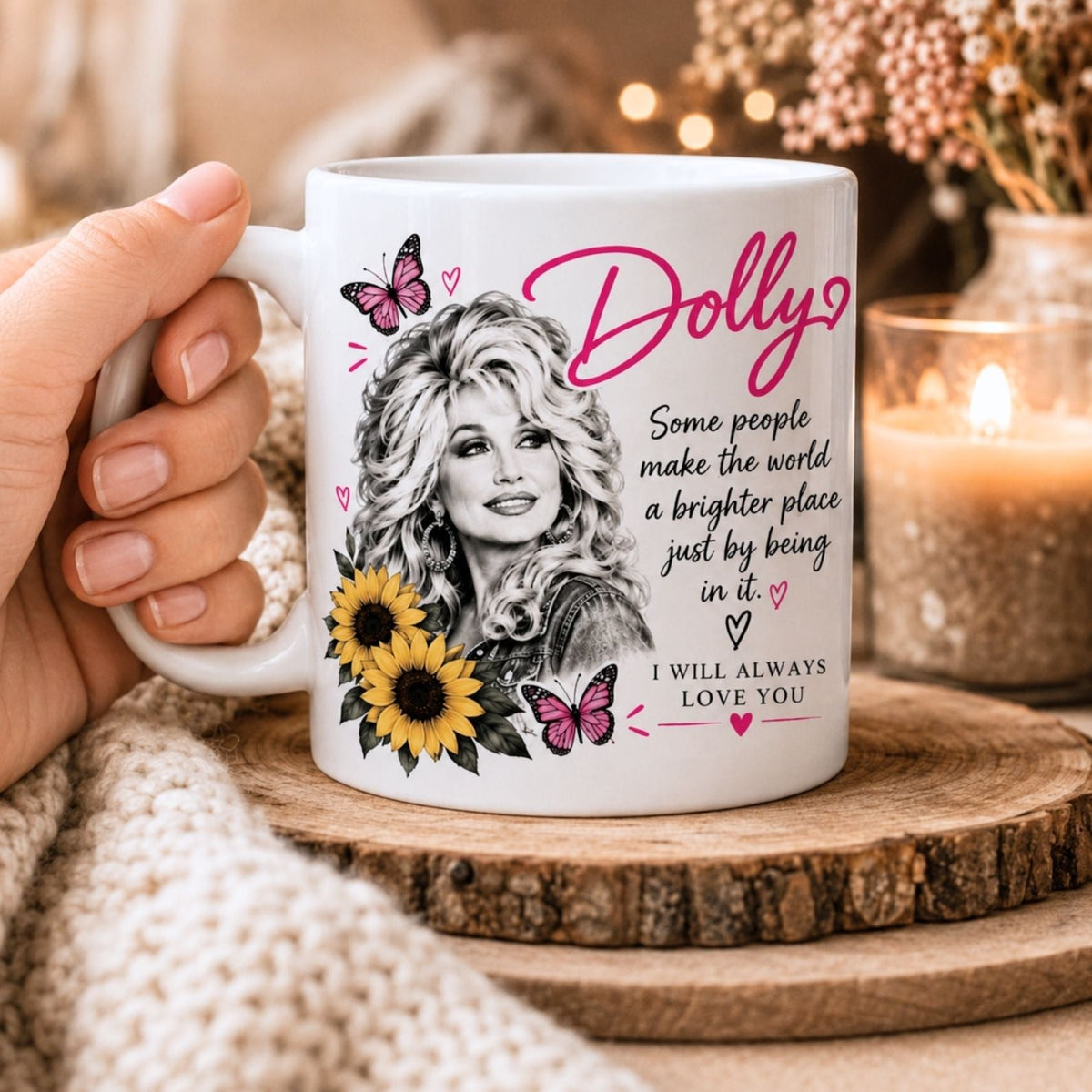Dolly Parton Memorial Mug, Some People Make the World Brighter Coffee Cup, 1946–2026 Country Music Tribute 686110