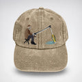 🎣 Catch of the Day Interactive Fishing Cap – Vintage Washed Moving Fish Hat