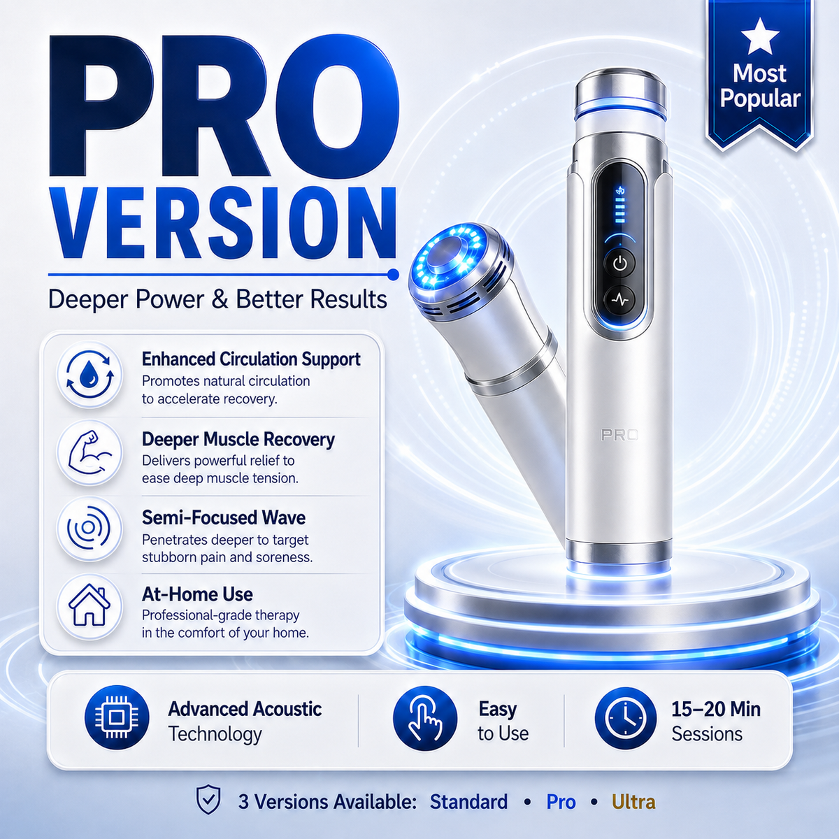2026 New Advanced Acoustic Shockwave Therapy Device | Male Wellness & Muscle‑Joint Pain Relief