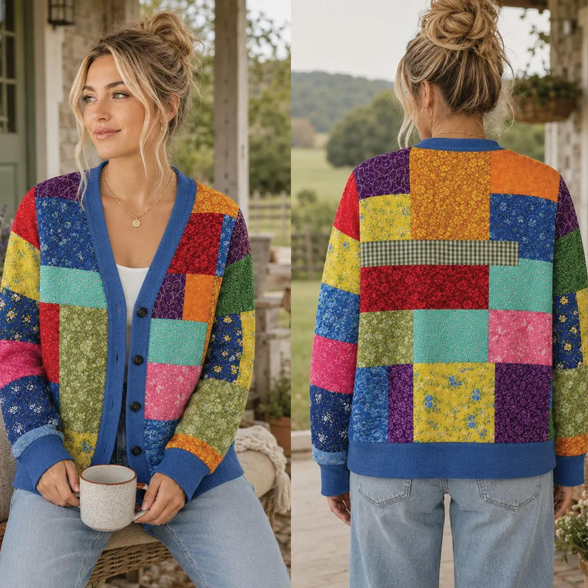 Dolly Parton Many Colors Memorial Cardigan, Country Music Patchwork Cardigan, Colorful Cardigan for Women 686297 WFD