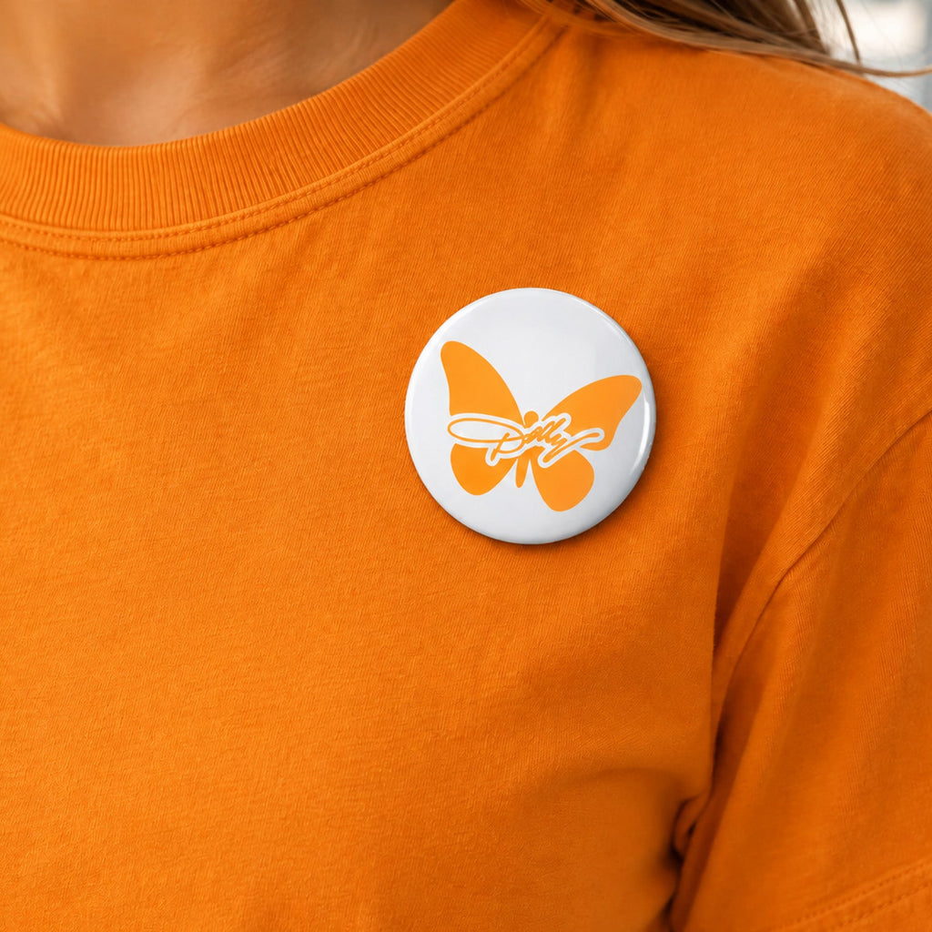 Dolly Orange Butterfly Lapel Pin, Country Music Memorial Pins, Dolly Parton Fan Gift 686125