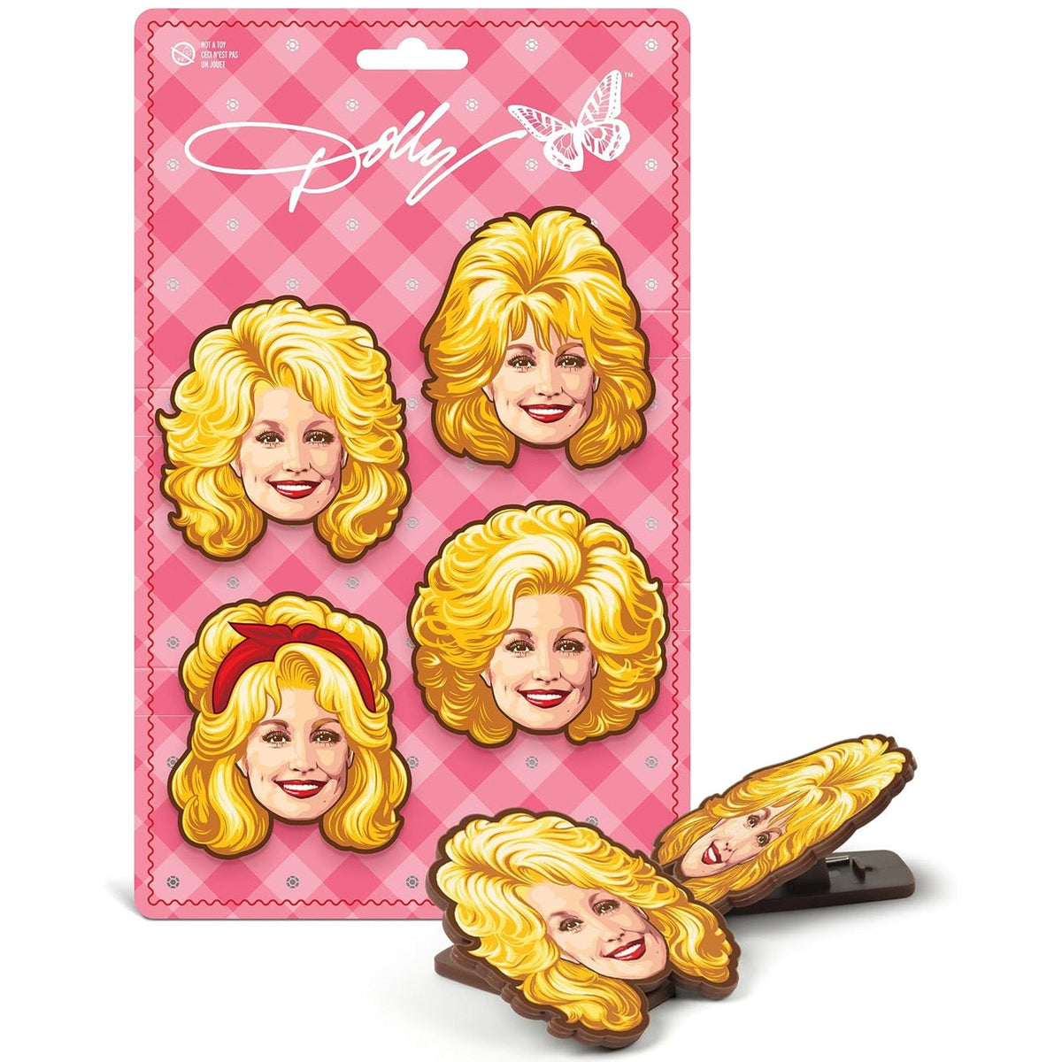 Dolly Parton Bag Clips Set of 4, Dolly-Inspired Iconic Hairstyle Food Storage Clips, Country Music Fan Gift 686183