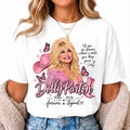 Dolly Parton Memorial Shirt, Forever A Legend Country Music Tribute Tee, Pink Western Cowgirl T-Shirt 686065