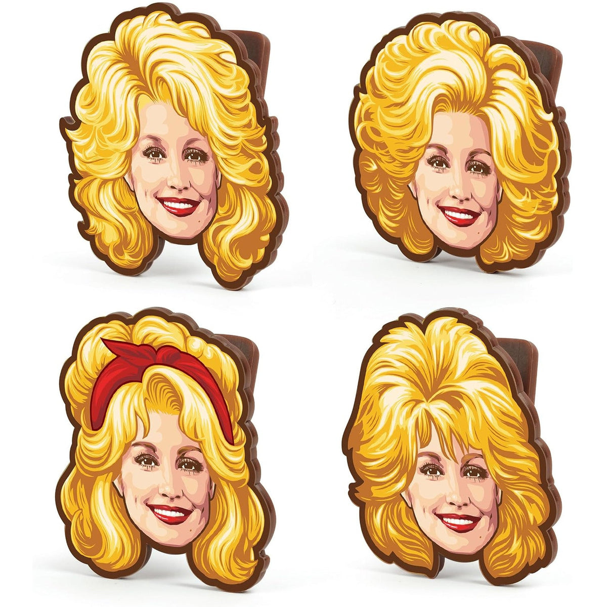 Dolly Parton Bag Clips Set of 4, Dolly-Inspired Iconic Hairstyle Food Storage Clips, Country Music Fan Gift 686183