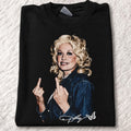 Dolly Parton Middle Finger Shirt, Funny Dolly Graphic Tee, Sassy Country Music T-Shirt, Dolly Fan Gift 686098