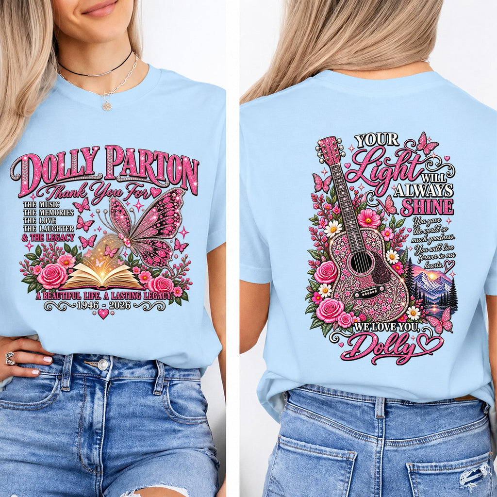 Dolly Parton Memorial Front & Back Shirt, 1946–2026 Country Music Tribute Bright Shirt 686046