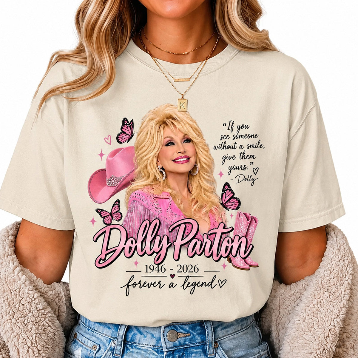 Dolly Parton Memorial Shirt, Forever A Legend Country Music Tribute Tee, Pink Western Cowgirl T-Shirt 686065