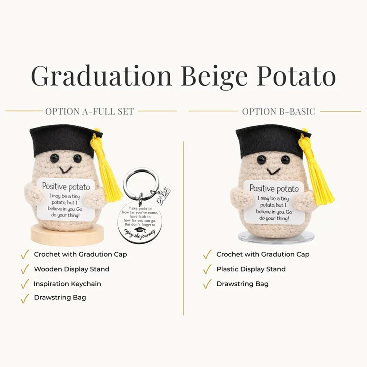 Personalized 2026 Graduation Crochet Gift, Big Dill Pickle Stand, Positive Potato Keepsake 685070