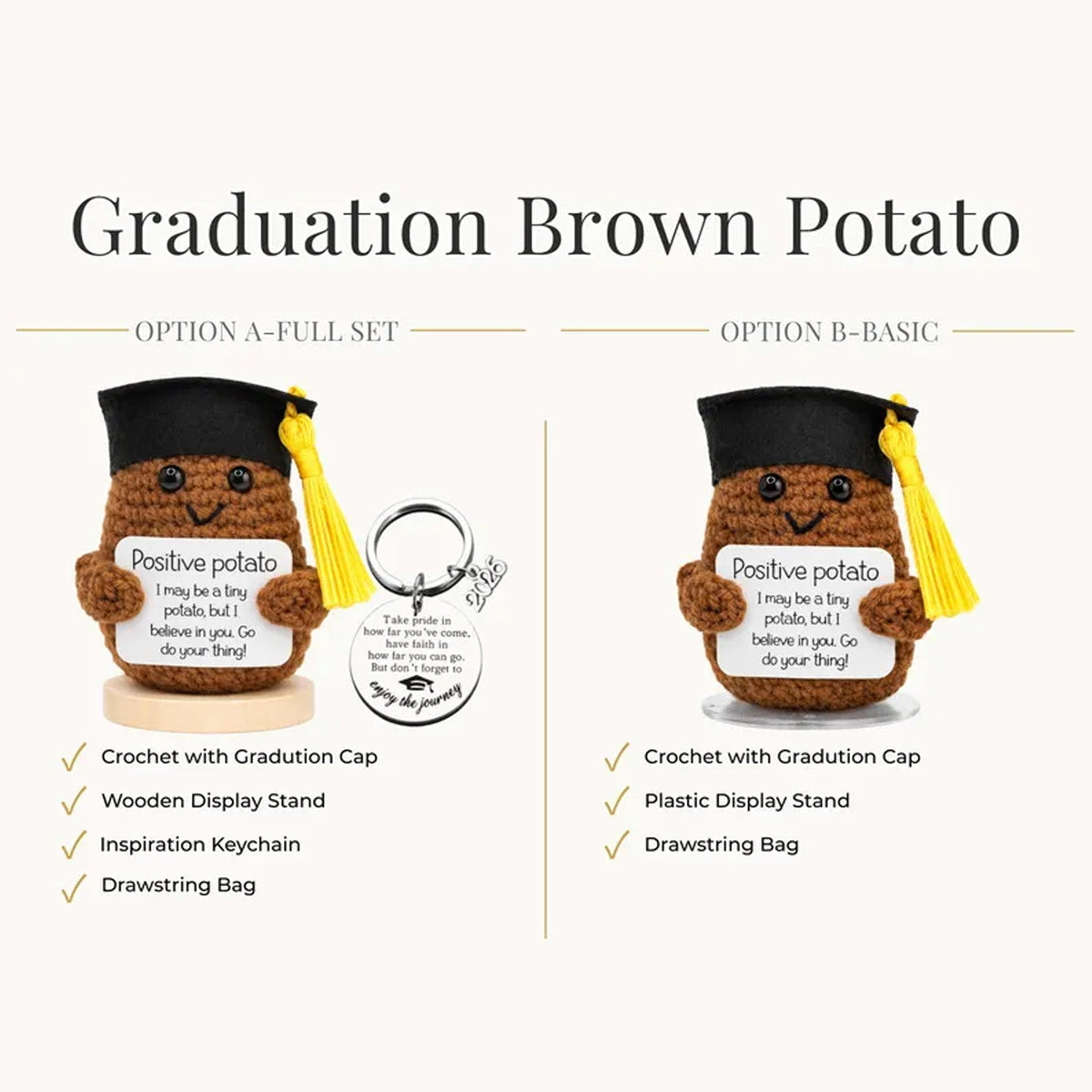 Personalized 2026 Graduation Crochet Gift, Big Dill Pickle Stand, Positive Potato Keepsake 685070