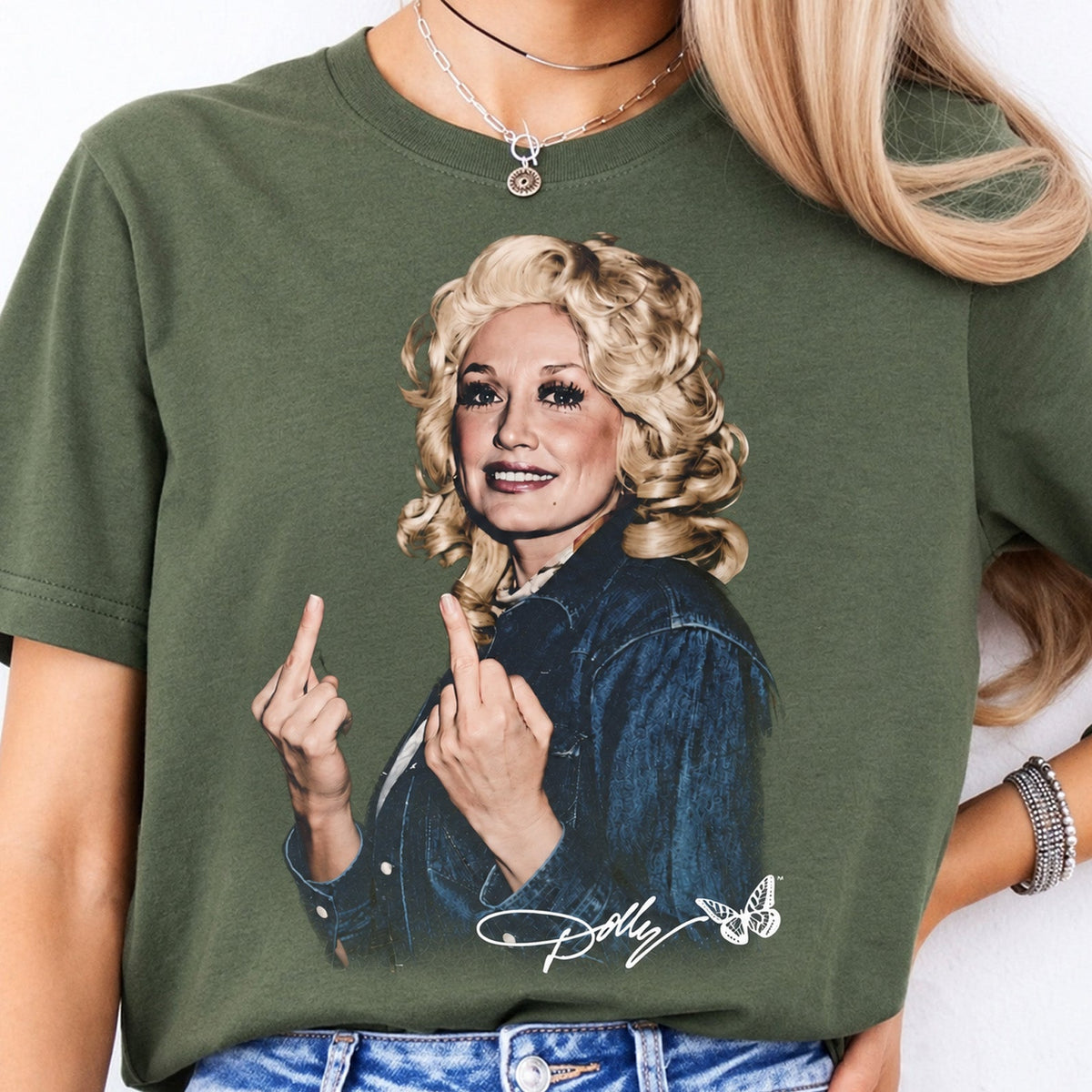Dolly Parton Middle Finger Shirt, Funny Dolly Graphic Tee, Sassy Country Music T-Shirt, Dolly Fan Gift 686098