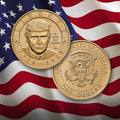 Trump One Dollar 250th Anniversary Commemorative Coin, Donald Trump $1 Coin, Patriotic USA Gift 686132
