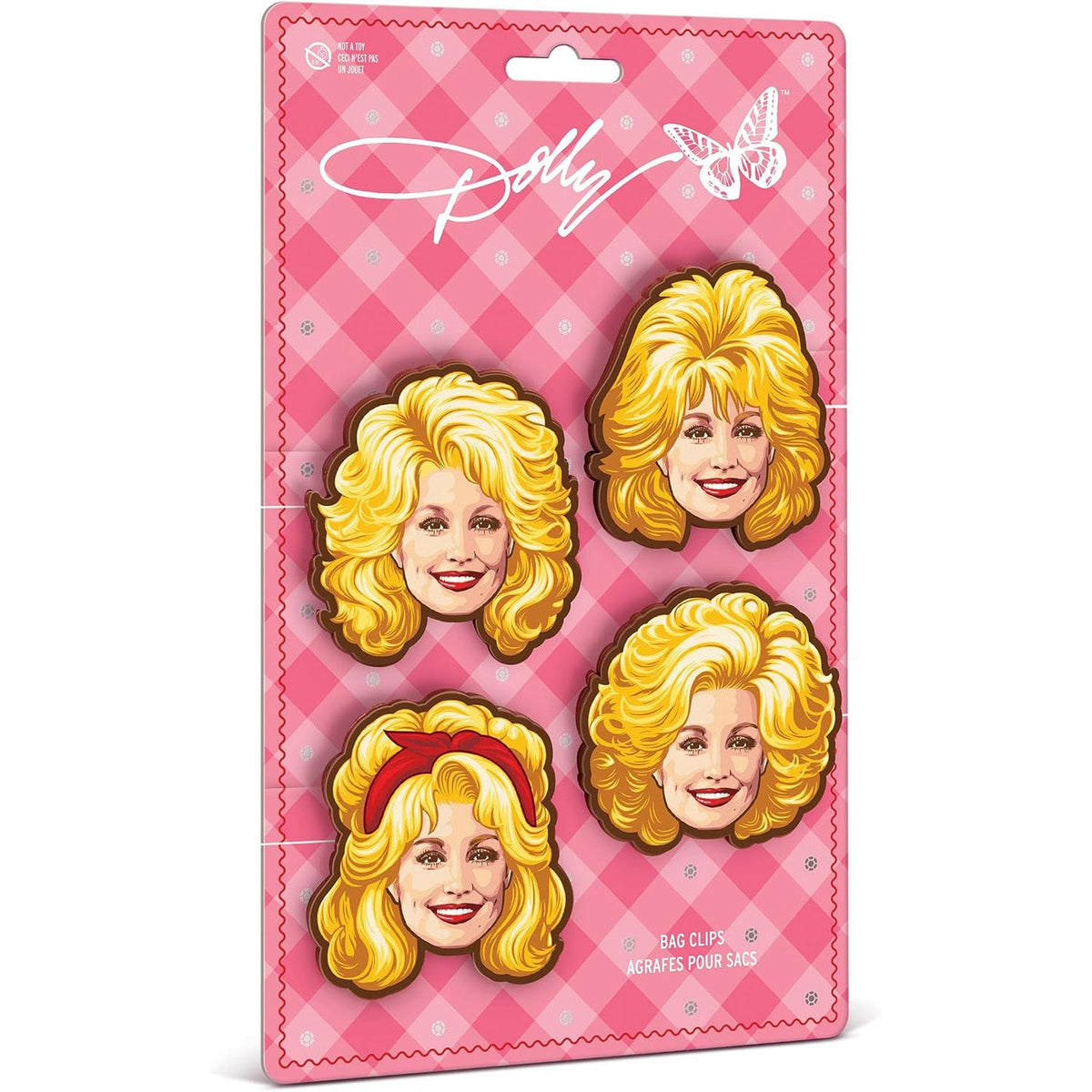 Dolly Parton Bag Clips Set of 4, Dolly-Inspired Iconic Hairstyle Food Storage Clips, Country Music Fan Gift 686183