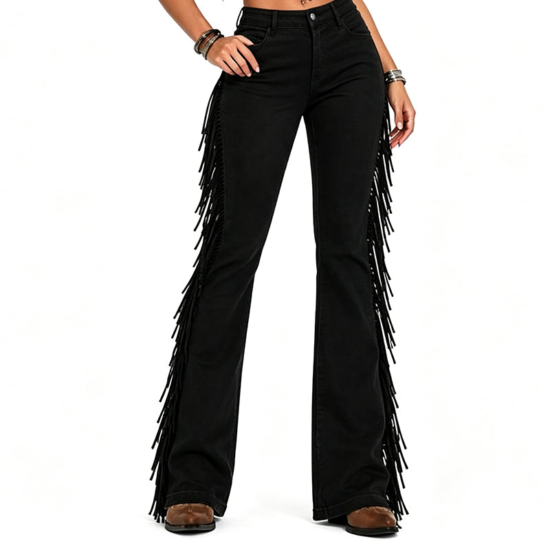 ✨Damen-Schlagjeans mit hoher Taille und Fransen an der Seite✨𝘒𝘢𝘶𝘧𝘦 2 𝘶𝘯𝘥 𝘦𝘳𝘩𝘢𝘭𝘵𝘦 𝘻𝘶𝘴ä𝘵𝘻𝘭𝘪𝘤𝘩 8 % 𝘙𝘢𝘣𝘢𝘵𝘵